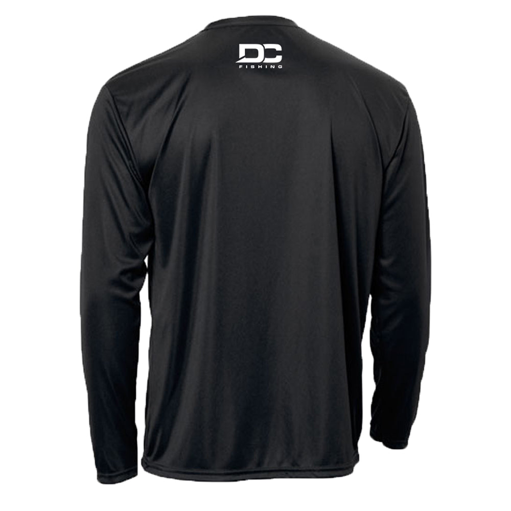 DC Fishing Black Long-Sleeve Performance Tee