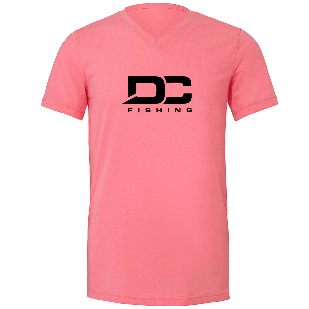 DC Fishing Pink V-Neck Tee