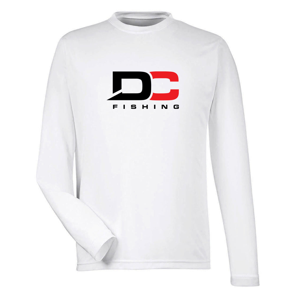 DC Fishing White Long-Sleeve Performance Tee