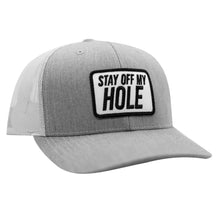 Load image into Gallery viewer, Stay Off My Hole Richardson Grey/White Patch Hat
