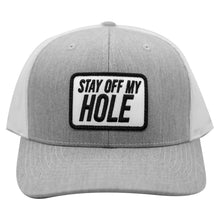 Load image into Gallery viewer, Stay Off My Hole Richardson Grey/White Patch Hat
